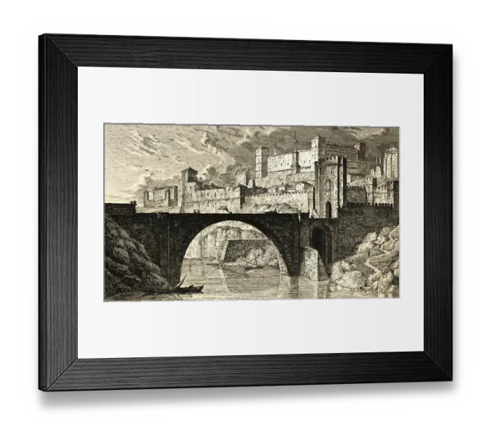 Framed Print : Puente de Alcantara, Alcantara bridge over the Tagus in Toledo Framed Print : Puente de Alcantara, Alcantara bridge over the Tagus in Toledo