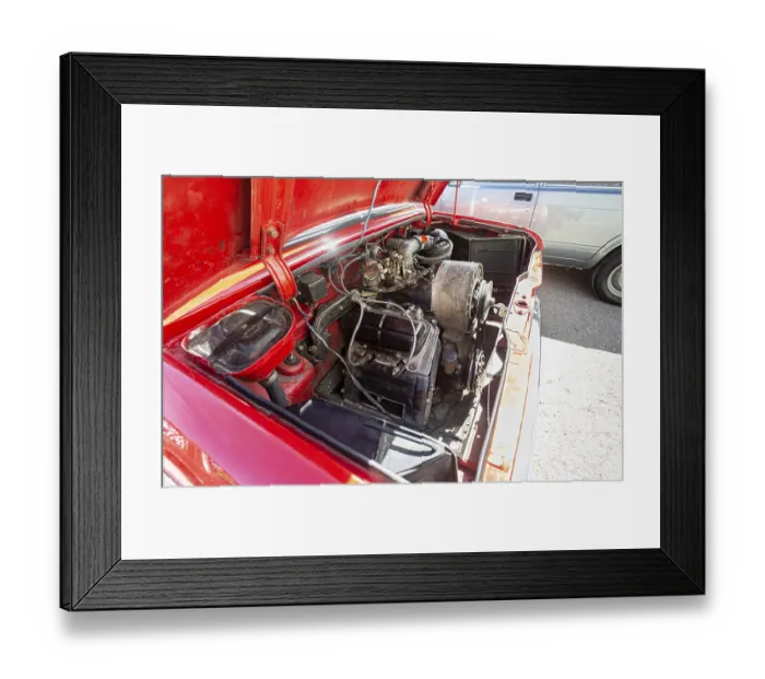 Framed Print : Samara, Russia - May 8, 2022: ZAZ-968 vehicle car engine
