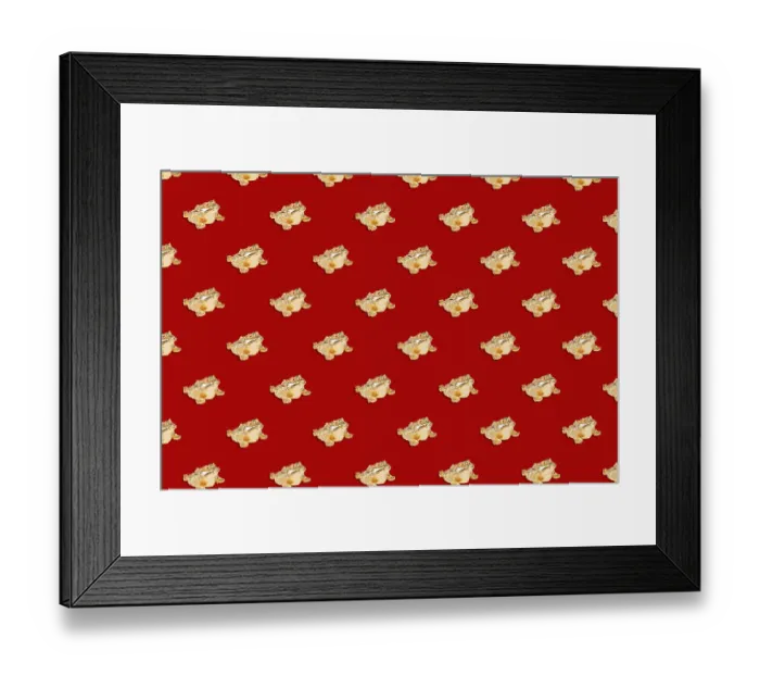 Framed Print : Golden Chinese frog