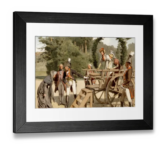 Framed Print : Louise A trip on the wagon, the young royal couple Louise and Frederick William III with the Grand Mistress