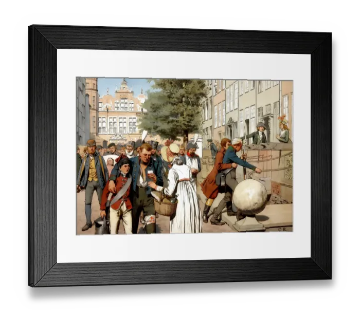 Framed Print : Napoleonic Wars, The defense of Danzig in Spring 1807