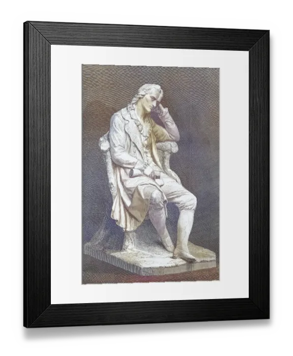 Framed Print : Marble statue of Johann Christoph Friedrich von Schiller