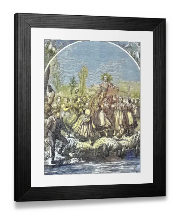 Framed Print : Customs in front of Easter, the execution of death