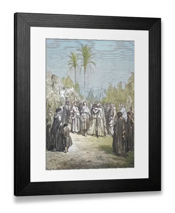 Framed Print : The reconciliation of Jacob and Esau