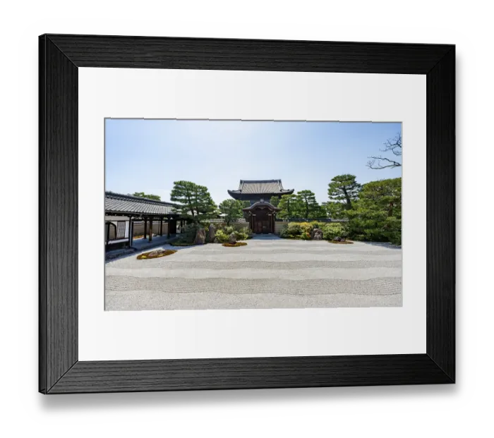 Framed Print : Daioen Zen rock garden, abbot garden in front of Kenninji Hojo Framed Print : Daioen Zen rock garden, abbot garden in front of Kenninji Hojo