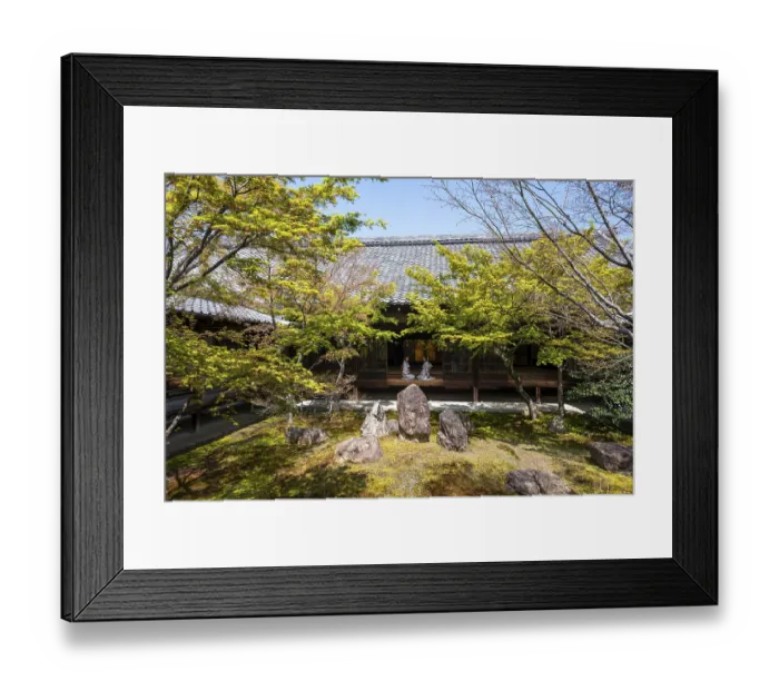 Framed Print : Two Japanese woman dressed in kimono sitting at an open door Framed Print : Two Japanese woman dressed in kimono sitting at an open door