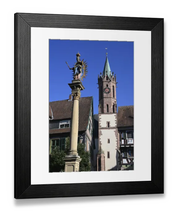Framed Print : Market square in Ladenburg
