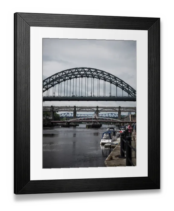 Framed Print : A river scene with multiple bridges Framed Print : A river scene with multiple bridges
