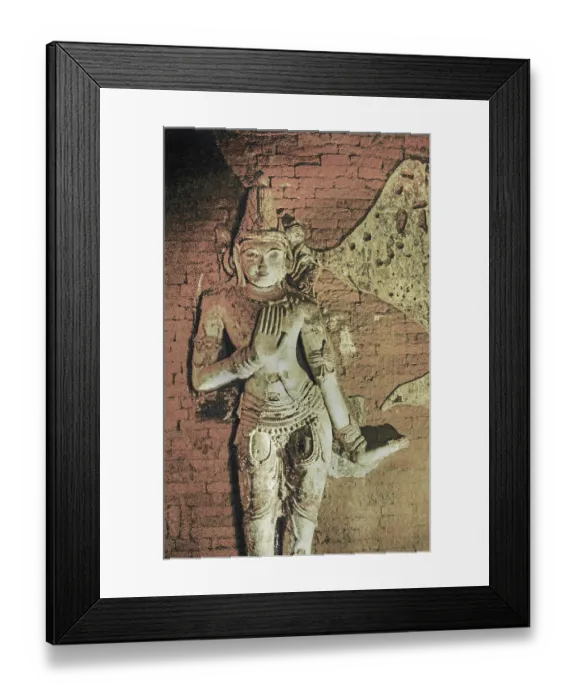 Framed Print : Stone relief of a dancer in the Naga Yon Hpaya Temple Framed Print : Stone relief of a dancer in the Naga Yon Hpaya Temple