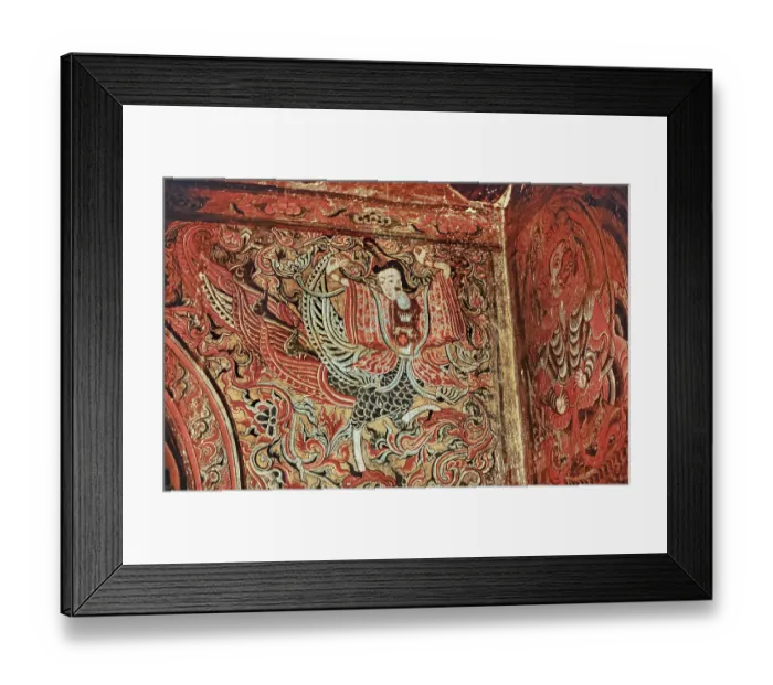 Framed Print : Fresco of a Burmese lady as an imaginary figure in a temple in Bagan Framed Print : Fresco of a Burmese lady as an imaginary figure in a temple in Bagan