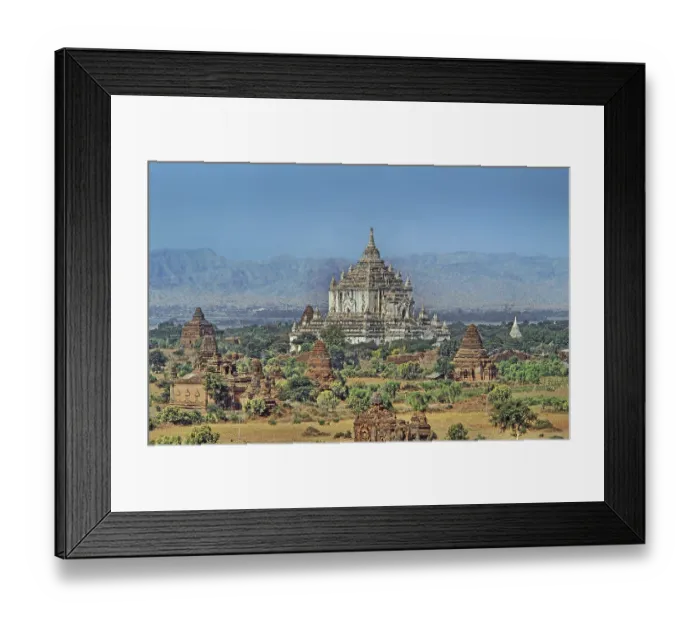 Framed Print : Thatbyinnyu Temple and many small temples Framed Print : Thatbyinnyu Temple and many small temples