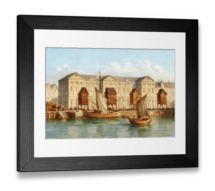 Framed Print : The customs port of London, England, 17th century