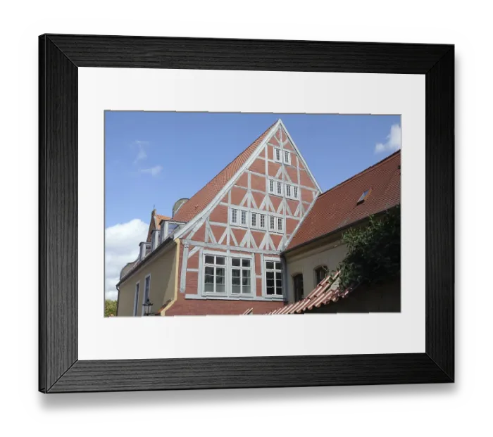 Framed Print : Timbered house in Wismar Framed Print : Timbered house in Wismar