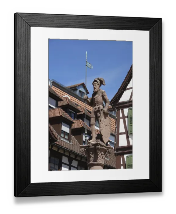 Framed Print : Market fountain in Bretten Framed Print : Market fountain in Bretten