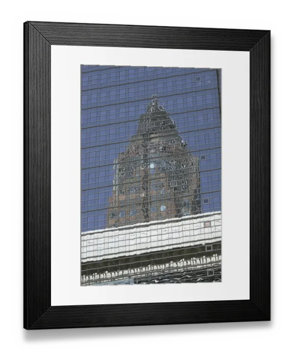 Framed Print : Reflection in Frankfurt