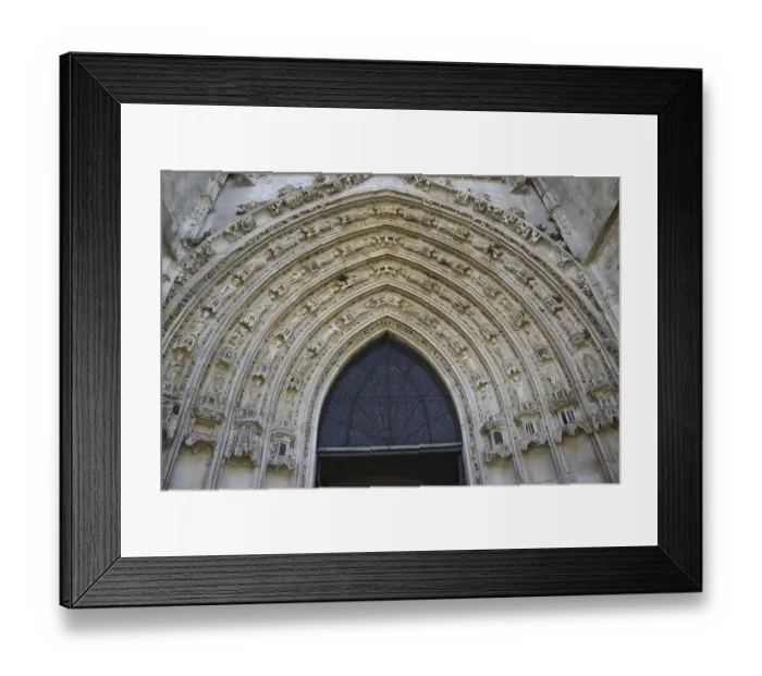 Framed Print : Porch of the cathedral Saint Pierre of Sainte in France
