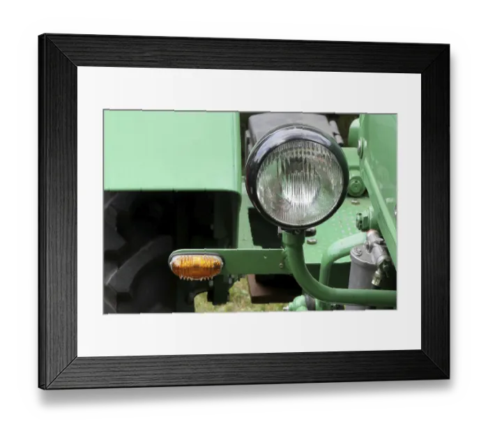 Framed Print : Old tractor lamp