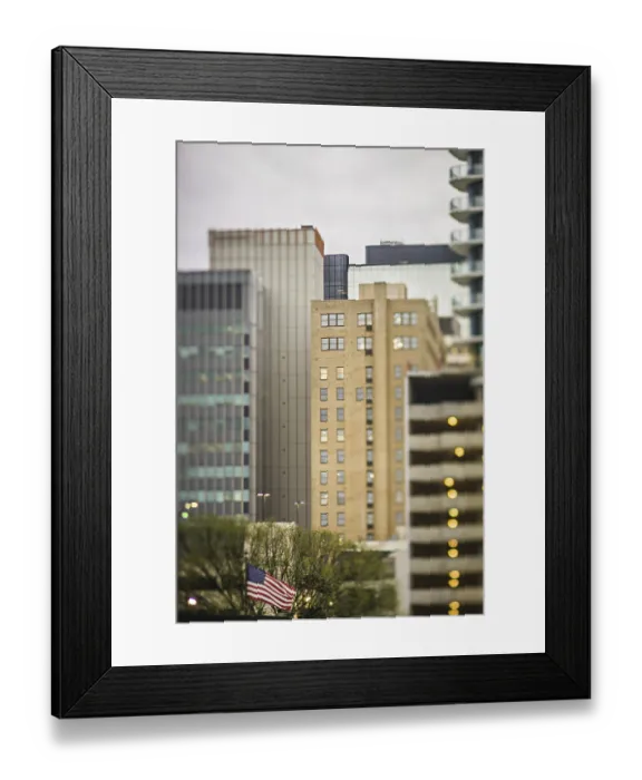 Framed Print : Modern structure of city highrise architectureac
