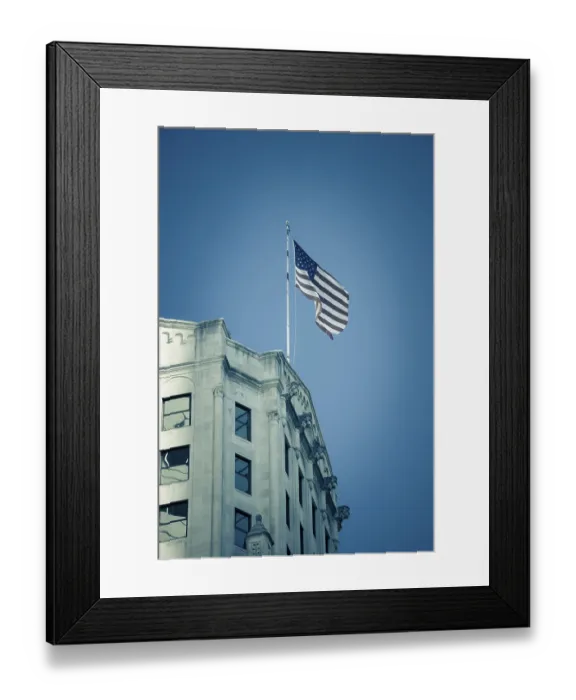 Framed Print : Tall buildings tower over charlotte north carolina