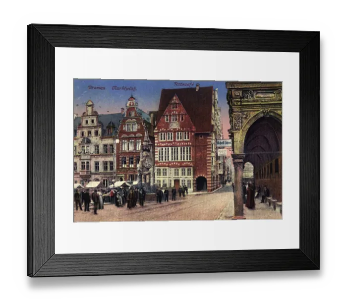 Framed Print : Historical postcard around 1900