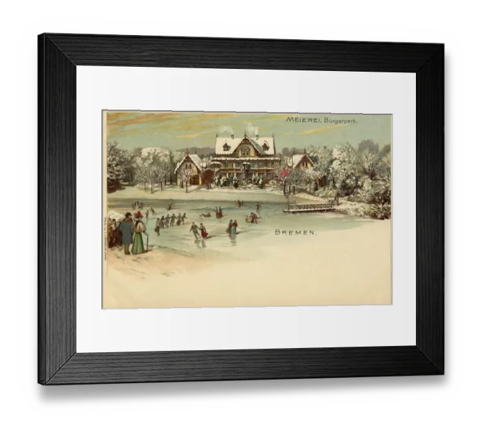 Framed Print : Historical postcard around 1900 Framed Print : Historical postcard around 1900