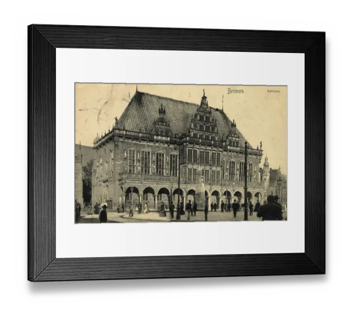 Framed Print : Historical postcard around 1900 Framed Print : Historical postcard around 1900