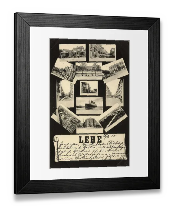Framed Print : Historical postcard around 1900