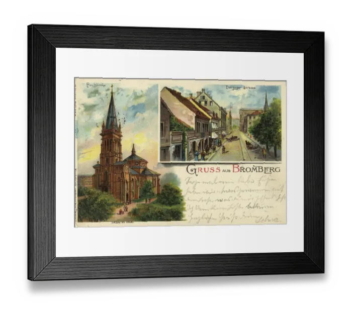 Framed Print : Historical postcard around 1900