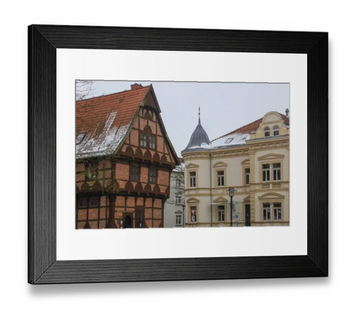 Framed Print : Half-timbered house Museum Amtspforte Framed Print : Half-timbered house Museum Amtspforte