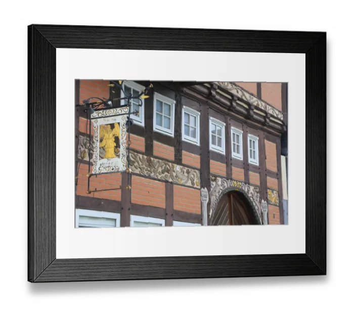 Framed Print : Colourfully painted frame house Framed Print : Colourfully painted frame house
