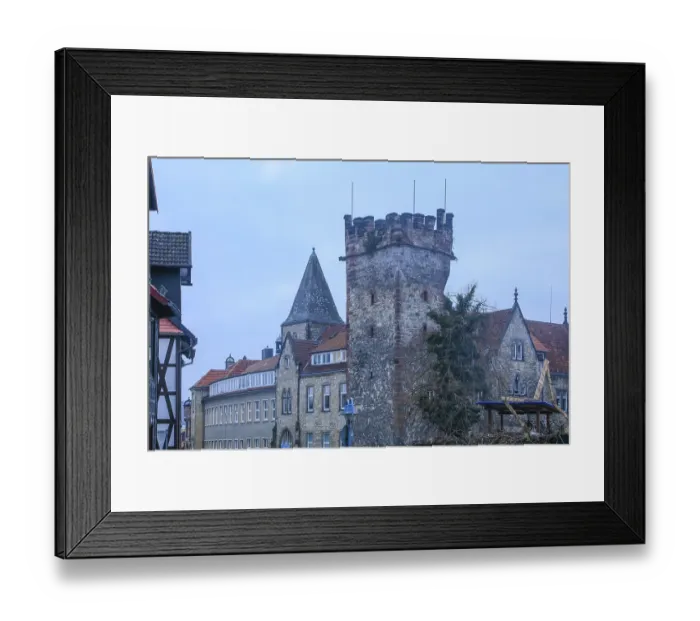 Framed Print : Filler Tower, the only remaining defence defence tower of the medieval town fortifications
