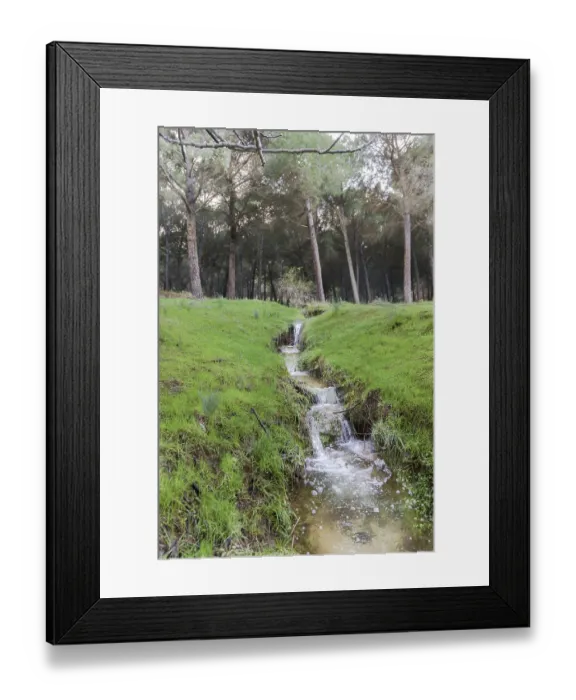 Framed Print : Ronda, malaga, spain Forest stream cascading over rock ledges through lush green woodland Framed Print : Ronda, malaga, spain Forest stream cascading over rock ledges through lush green woodland