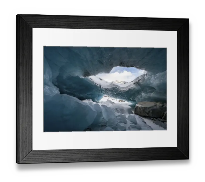 Framed Print : Glacier cave, ice cave, Morteratsch Glacier