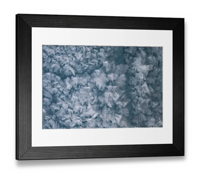 Framed Print : Ice crystals on glacier wall, glacier cave