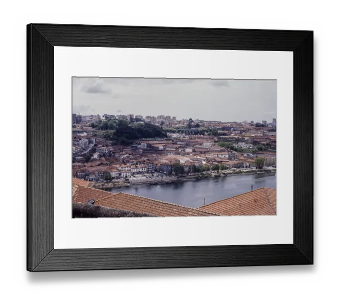 Framed Print : Panorama of Vila Nova de Gaia and Douro in Porto