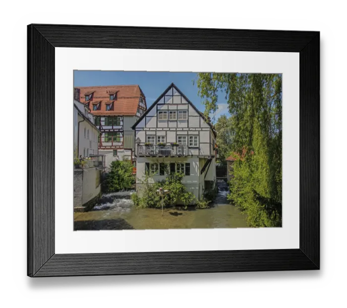 Framed Print : Fishermen's and tanners quarters in Ulm Fishermen's and tanners quarters in Ulm