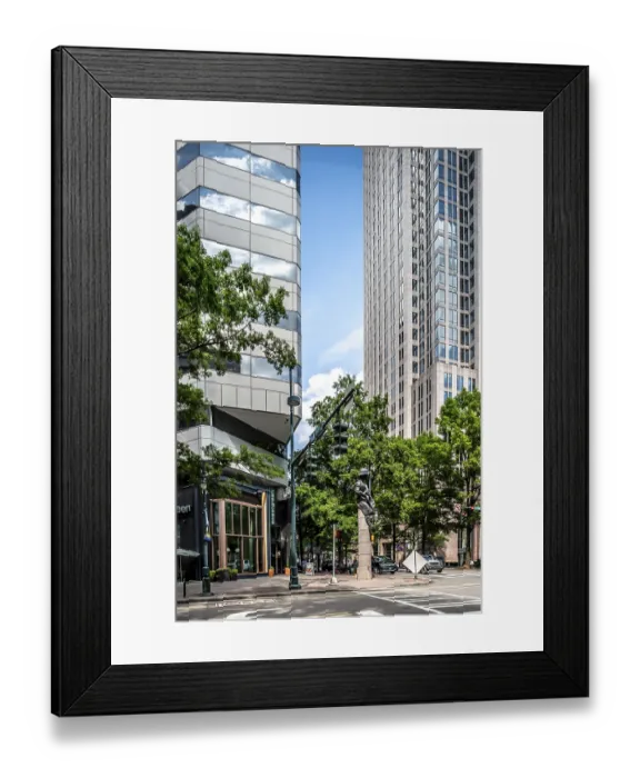 Framed Print : Downtown of Charlotte North Carolina skyline and architecture