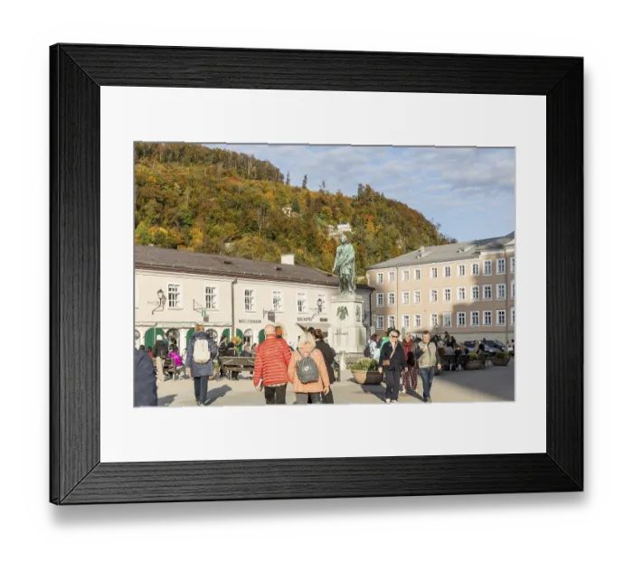 Framed Print : Mozart monument on Mozart Square