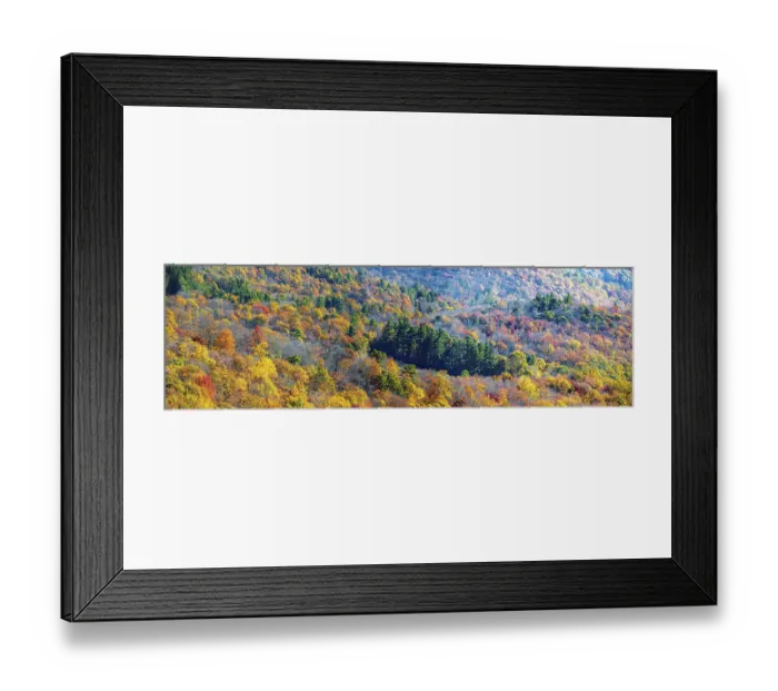 Framed Print : Blue Ridge Mountains in autumn in North Carolina