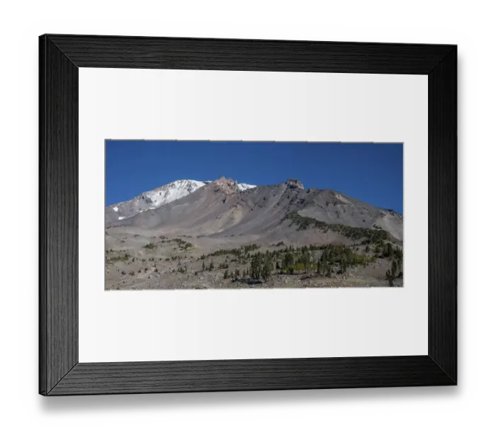 Framed Print : Mount Shasta in northern California with blue sky