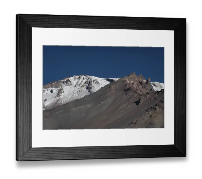 Framed Print : Mount Shasta in northern California with blue sky