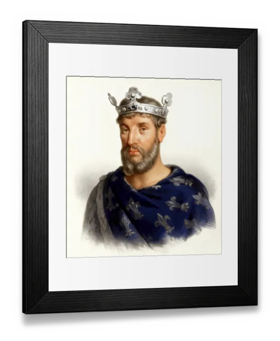 Framed Print : Lothair or Lothaire, 941-986, Carolingian king of West Francia