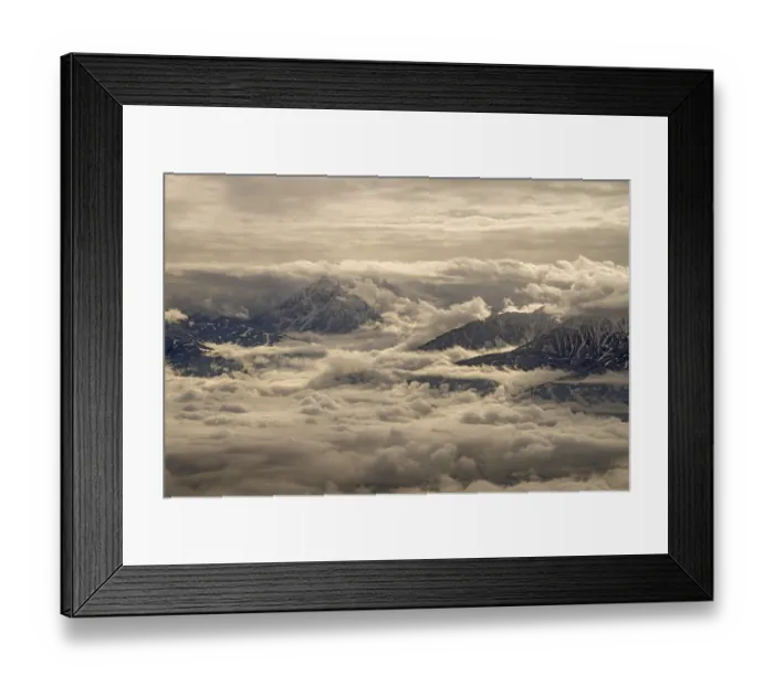 Framed Print : View from the North Range of the Karwendel Mountains looking south