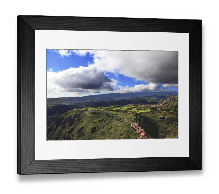 Framed Print : Wide view of the green mountains of Bandama Crater Framed Print : Wide view of the green mountains of Bandama Crater