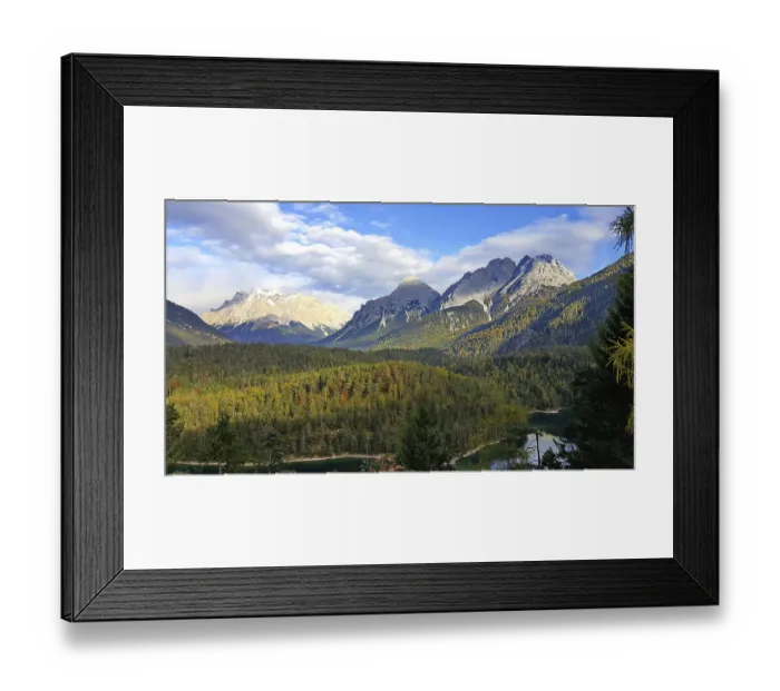 Framed Print : Panorama from Fern Pass with a view of the Zugspitze Framed Print : Panorama from Fern Pass with a view of the Zugspitze