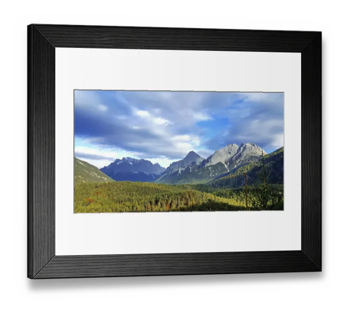 Framed Print : Extensive mountain landscape on Fern Pass with dramatic sky Framed Print : Extensive mountain landscape on Fern Pass with dramatic sky