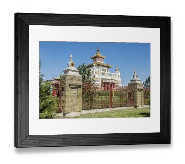 Framed Print : The Buddhist complex