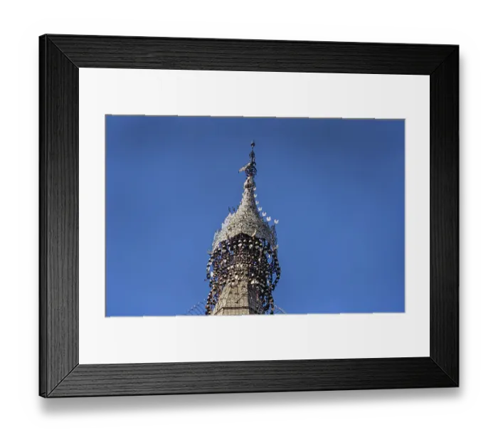 Framed Print : Detail, the top of Sule Pagoda
