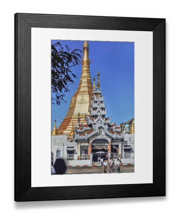 Framed Print : The Sule Pagoda, Rangoon, Yangon