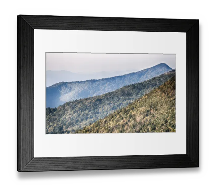 Framed Print : The simple layers of the Smokies at sunset - Smoky Mountain Nat Framed Print : The simple layers of the Smokies at sunset - Smoky Mountain Nat